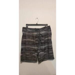 PrAna Men's Sediment Breathe Board Shorts 36 Multi stripped Swim Trunks